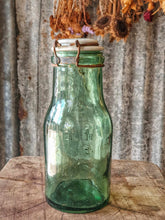 Load image into Gallery viewer, Antique L’Idéale French Canning Jar – Hand-Blown Green Glass
