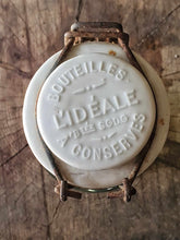 Load image into Gallery viewer, Antique L’Idéale French Canning Jar – Hand-Blown Green Glass