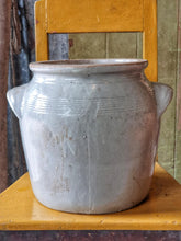 Load image into Gallery viewer, Large 19th-Century French Confit Pot – Normandy Terracotta with Greige Glaze