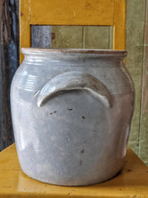 Load image into Gallery viewer, Large 19th-Century French Confit Pot – Normandy Terracotta with Greige Glaze