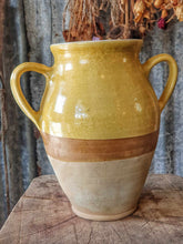 Load image into Gallery viewer, Vintage Hungarian Mustard Glaze Confit Pot – Rustic European Charm