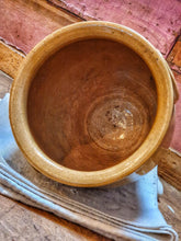 Load image into Gallery viewer, Antique French Confit Pot country  Rustic Farmhouse Pottery 19th century sitting on farmhouse table with red roses and french linen to the front dusty gems interiors nantwich