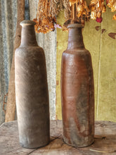 Load image into Gallery viewer, air of Antique French Cider Bottles – Rustic Terracotta “Bouteille Longue”