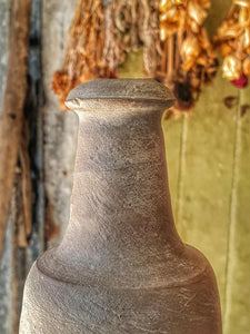 air of Antique French Cider Bottles – Rustic Terracotta “Bouteille Longue”