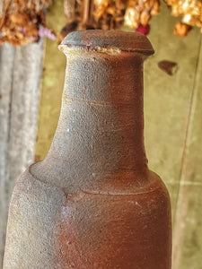 air of Antique French Cider Bottles – Rustic Terracotta “Bouteille Longue”
