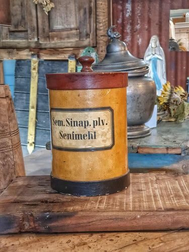 Antique German Wooden Apothecary Jar c. 1900
