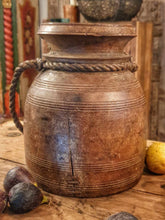 Load image into Gallery viewer, Antique Himachal Milk Pot Rustic Indian Home Decor