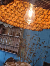 Load image into Gallery viewer, Antique French Beehive / Skep Pendant Light
