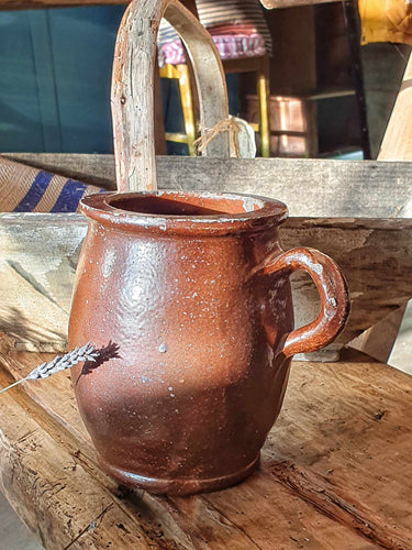 Early 19th-Century French Confit Pot - Storage Pot Primitive Farmhouse