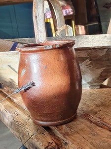 Early 19th-Century French Confit Pot - Storage Pot Primitive Farmhouse