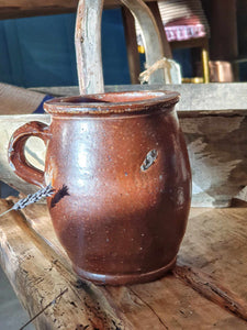 Early 19th-Century French Confit Pot - Storage Pot Primitive Farmhouse