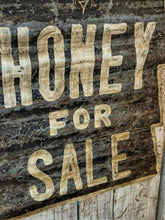 Load image into Gallery viewer, Hand Painted Folk Art "Honey For Sale" Beehive Sign