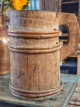 Load image into Gallery viewer, Antique Swedish Coopered Pitcher - 19th Century Rustic Wood Jug
