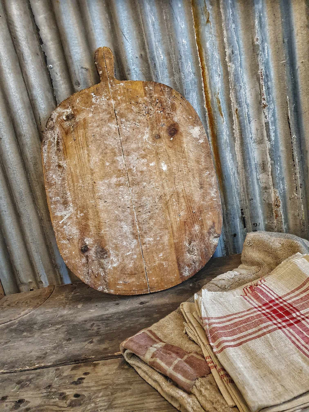 Antique Rustic Farmhouse Bread Board