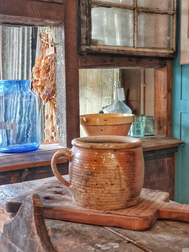Early 19th Century French Confit Pot – Rustic Charm with a Primitive Twist