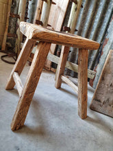 Load image into Gallery viewer, Antique Elm Country Stool