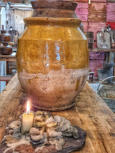 Load image into Gallery viewer, Antique French Confit Pot Authentic Provincial Terracotta Pottery with Aged Patina