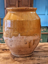 Load image into Gallery viewer, Antique French Confit Pot Authentic Provincial Terracotta Pottery with Aged Patina