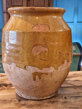 Load image into Gallery viewer, Antique French Confit Pot Authentic Provincial Terracotta Pottery with Aged Patina