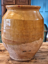 Load image into Gallery viewer, Antique French Confit Pot Authentic Provincial Terracotta Pottery with Aged Patina