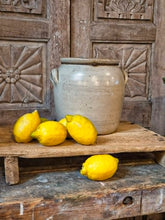 Load image into Gallery viewer, 19th Century French Cream Glazed Confit Pot with Iron Wire Repair