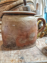 Load image into Gallery viewer, Early 19th-Century French Confit Pot – Rustic Village-Made Terracotta with Primitive Charm