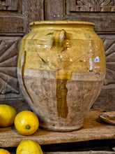 Load image into Gallery viewer, Antique 19th-Century French Confit Pot – Pale Mustard Glaze