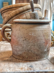 Early 19th-Century French Confit Pot – Rustic Village-Made Terracotta with Primitive Charm