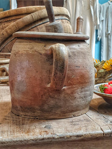Early 19th-Century French Confit Pot – Rustic Village-Made Terracotta with Primitive Charm