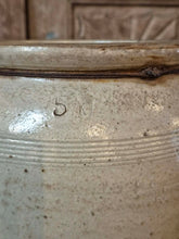 Load image into Gallery viewer, 19th Century French Cream Glazed Confit Pot with Iron Wire Repair