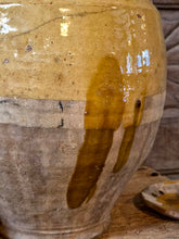 Load image into Gallery viewer, Antique 19th-Century French Confit Pot – Pale Mustard Glaze