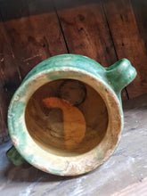 Load image into Gallery viewer, French Antique Confit pot Green Glaze