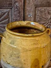 Load image into Gallery viewer, Antique 19th-Century French Confit Pot – Pale Mustard Glaze