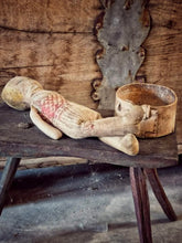 Load image into Gallery viewer, Antique Late Victorian Printed Cloth Girl Doll - Straw Filled Cloth Doll c.1890–1910