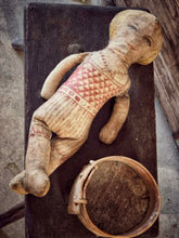 Load image into Gallery viewer, Antique Late Victorian Printed Cloth Girl Doll - Straw Filled Cloth Doll c.1890–1910