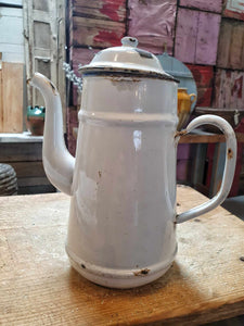 French Country Antique Enamel Coffee pot