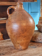 Load image into Gallery viewer, 18th Century French Salt Glazed Flagon – Rustic Terracotta Country Farmhouse Antique Pottery