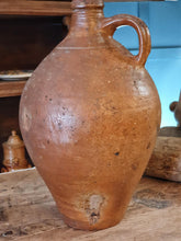 Load image into Gallery viewer, 18th Century French Salt Glazed Flagon – Rustic Terracotta Country Farmhouse Antique Pottery
