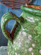 Load image into Gallery viewer, Antique French Castelnaudary Confit Pot Gteen Glazed  "Working Stiff"