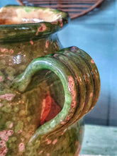 Load image into Gallery viewer, Antique French Castelnaudary Confit Pot Gteen Glazed  "Working Stiff"