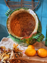 Load image into Gallery viewer, Antique French Castelnaudary Confit Pot Gteen Glazed  "Working Stiff"
