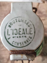 Load image into Gallery viewer, Rare Antique French L&#39;Idéale Canning Jar c. 1880 - Tall Green Glass Cylinder Style