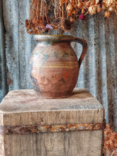 Load image into Gallery viewer, Antique Hungarian  Farmhouse Terracotta Jug - Rustic Pitcher