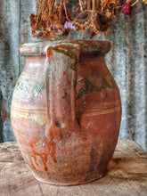 Load image into Gallery viewer, Antique Hungarian  Farmhouse Terracotta Jug - Rustic Pitcher