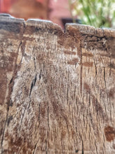 Load image into Gallery viewer, Antique Himachal Milk Pot – Rustic Neem Wood Utility Vessel with Whitewash Patina