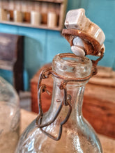 Load image into Gallery viewer, Vintage Aqua Glass Bottle Kristaly Imperial Hotel