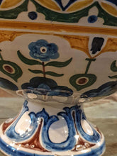 Load image into Gallery viewer, Decorative ceramic pot with colorful floral patterns on a neutral background
