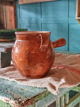 Load image into Gallery viewer, Antique French Provincial Milk Warmer (19th C) | Terracotta with Rare Triple Handles