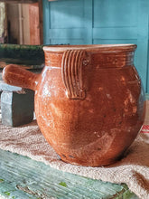 Load image into Gallery viewer, Antique French Provincial Milk Warmer (19th C) | Terracotta with Rare Triple Handles