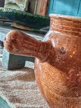 Load image into Gallery viewer, Antique French Provincial Milk Warmer (19th C) | Terracotta with Rare Triple Handles